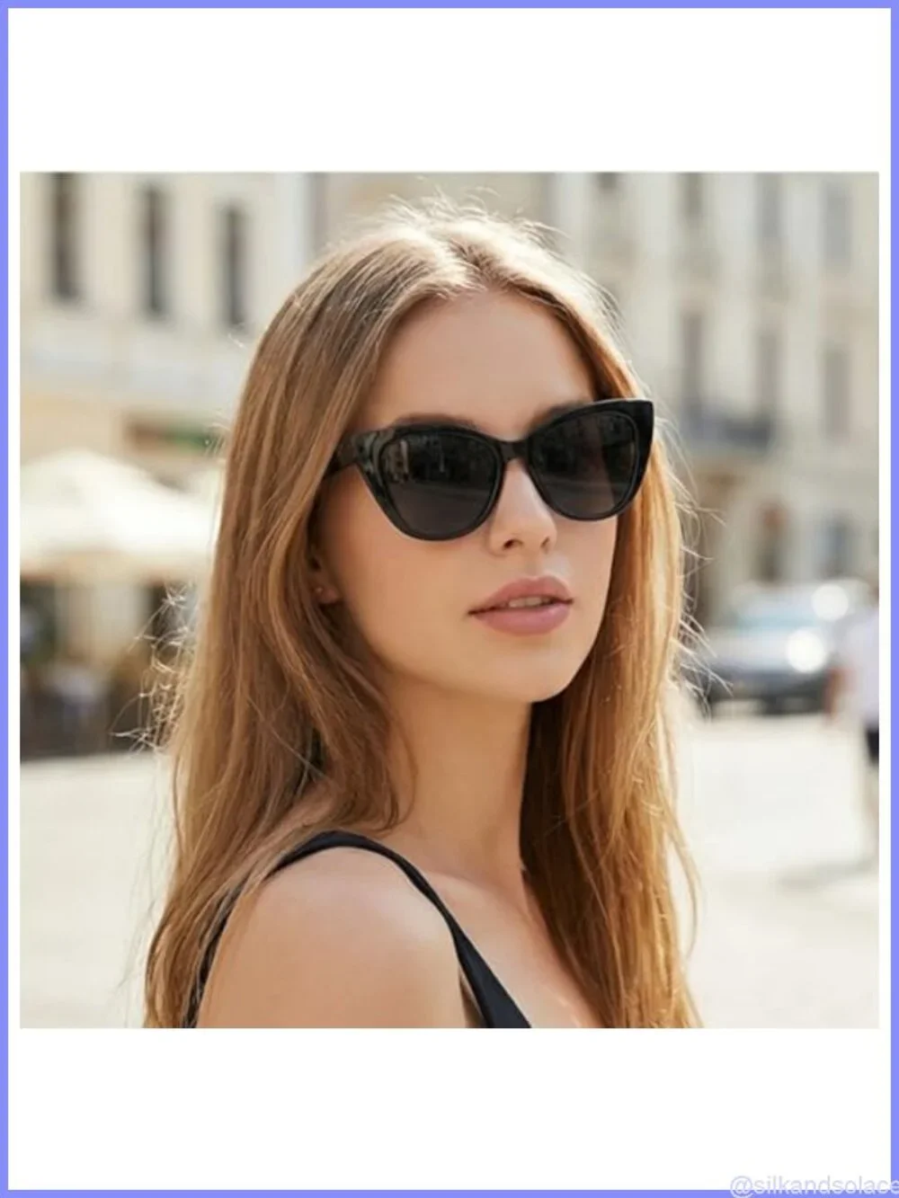 2 Pack Cat Eye Sunglasses Retro Vintage Square UV Protection Oversized